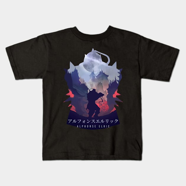 Alphonse - Dark Illusion Kids T-Shirt by The Artz